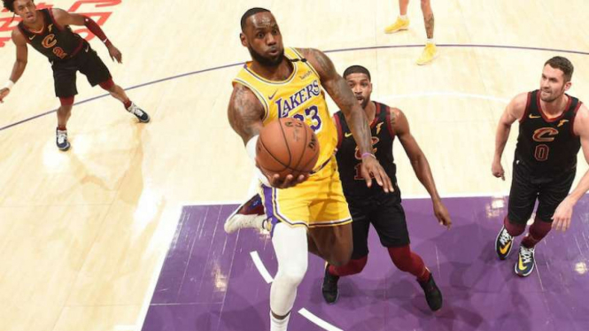 Pemain LA Lakers, LeBron James.