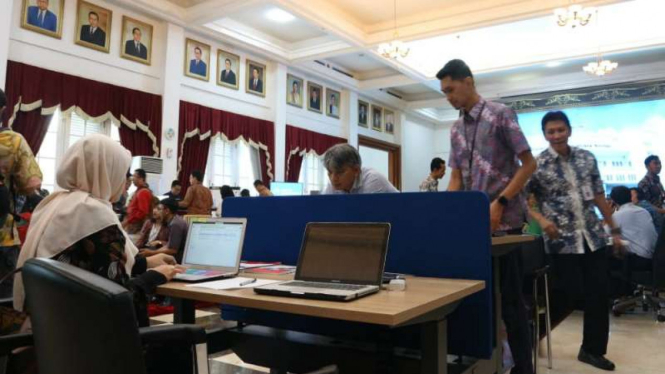 Integrated Digital Work (IDW) alias ruang kerja ala co-working space atau tempat bertemu para pelaku startup di Gedung Bappenas Jakarta 
