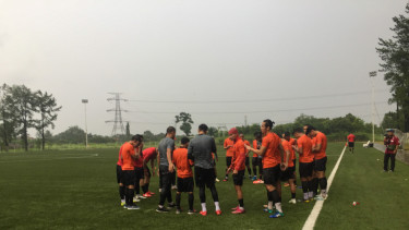 Persija Jakarta latihan di Lapangan NYTC Sawangan