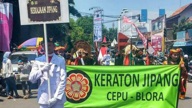 Pawai Keraton Jipang Blora beberapa waktu lalu 