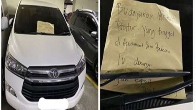 Mobil parkir sembarangan dapat surat peringatan
