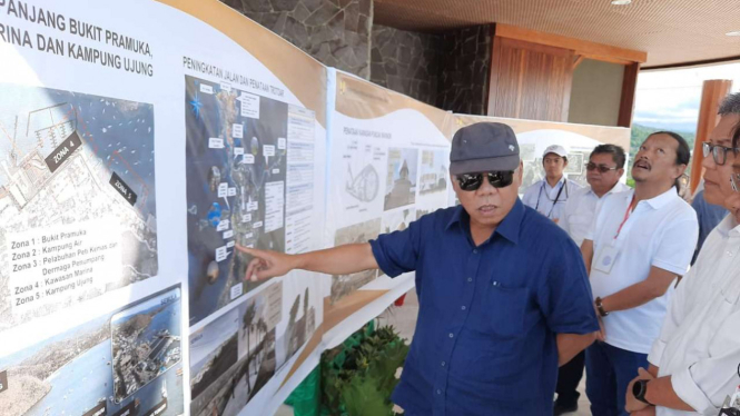 Menteri PUPR Basuki Hadimuljono di Puncak Waringin.