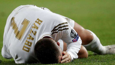 Eden Hazard cedera dalam Real Madrid dalam laga kontra Paris Saint-Germain (PSG)
