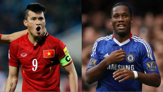 Bomber legendaris Vietnam, Le Cong Vinh & legenda Chelsea, Didier Drogba