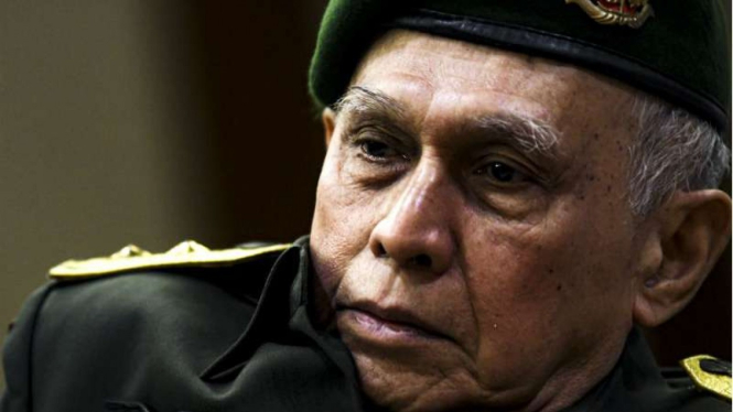 Terdakwa kasus kepemilikan senjata api ilegal, Mayor Jenderal (Purn) Kivlan Zen.