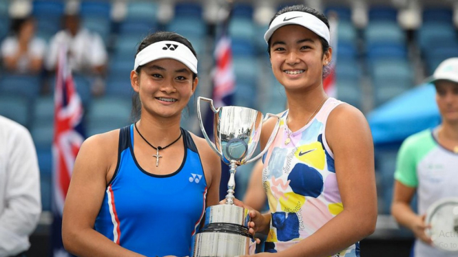 Ganda putri Priska Nugroho/Alexandra Eala juarai Australian Open Junior 2020