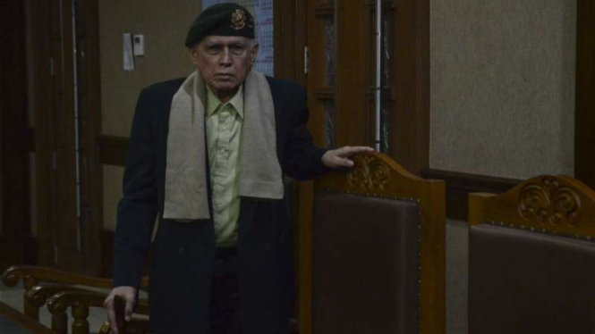 Terdakwa kasus kepemilikan senjata api ilegal, Mayor Jenderal (Purn) Kivlan Zen.