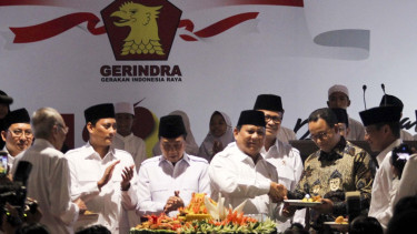 Prabowo Subianto dan Anies Baswedan, HUT Partai Gerindra ke-12