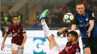 Pertandingan AC Milan kontra Inter Milan di Liga Italia Serie A