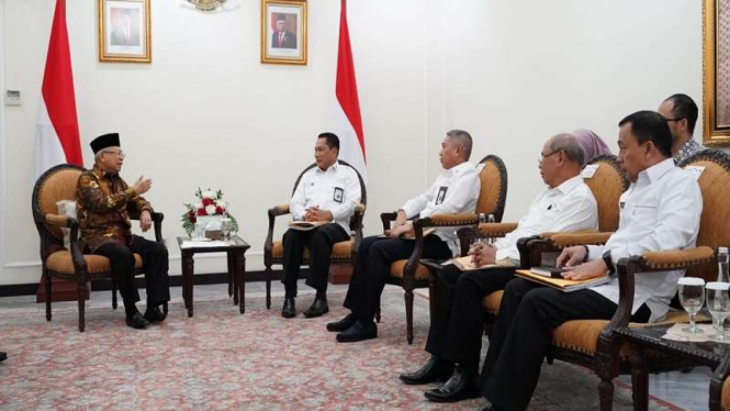 Ketua Kwarnas Budi Waseso bertemu Wakil Presiden Maruf Amin