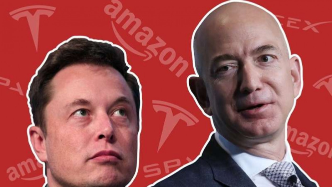 Elon Musk dan Jeff Bezos