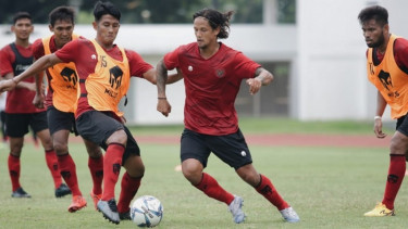 Sesi latihan Timnas Indonesia