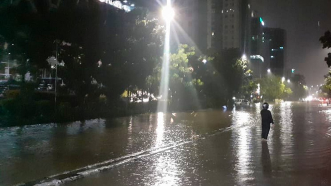 Ilustrasi banjir.