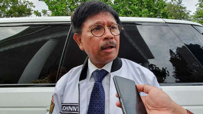 Menteri Komunikasi dan Informatika Johnny G. Plate.