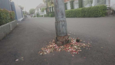 Lokasi tabrak maut yang menewaskan seorang ibu hamil di Jakarta Barat.