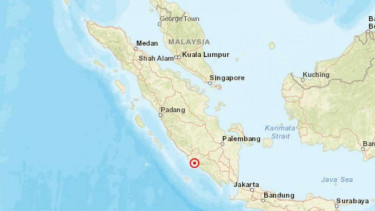 Lokasi gempa Sumatera.