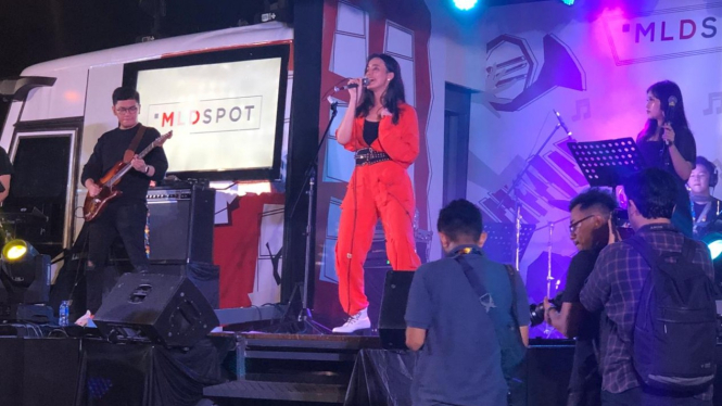 Mawar de Jongh tampil perdana di BNI Java Jazz Festival 2020. Sumber: VIVA/Wahyu Firmansyah