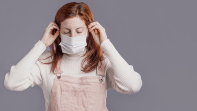 Ilustrasi virus corona/COVID-19/masker.