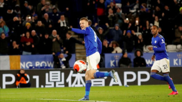 Striker Leicester City, Jamie Vardy. 