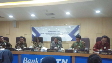 Konferensi pers BTN usai RUPST untuk tahun buku 2019.