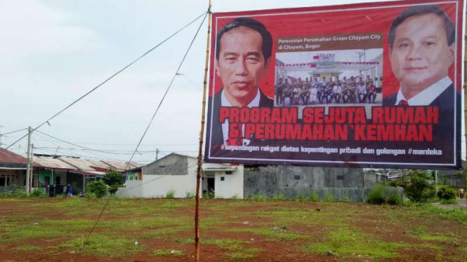 Spanduk jelang eksekusi Green Citayam City