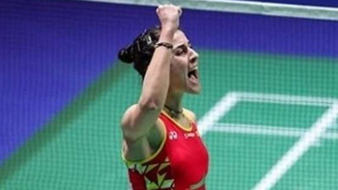 Tunggal putri Spanyol, Carolina Marin. 