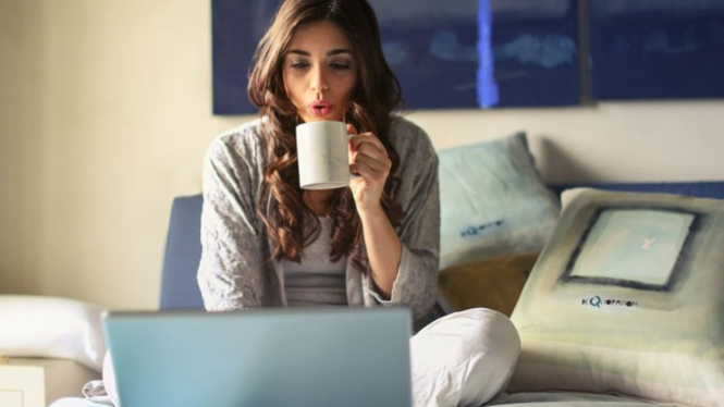 Ilustrasi work from home (WFH).