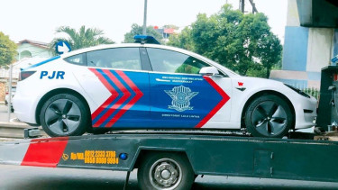 Tesla Model 3 jadi mobil Patroli Jalan Raya