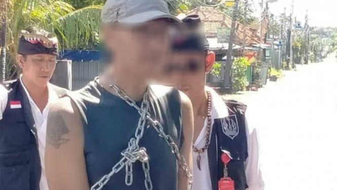 Joging Saat Nyepi, Bule Amerika Dirantai Pecalang