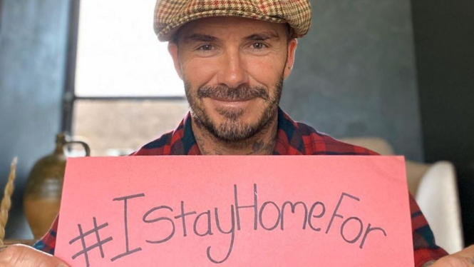 Kampanye David Beckham dukung aksi tinggal di rumah saja