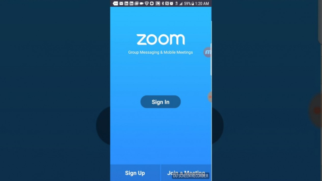 Aplikasi Zoom.