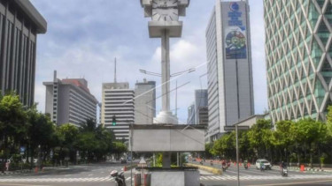 Jakarta sepi pada saat jam sibuk akibat pemberlakuan PSBB akibat Corona
