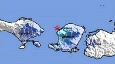 Peta gempa Lombok