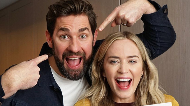 John Krasinski dan Emily Blunt.