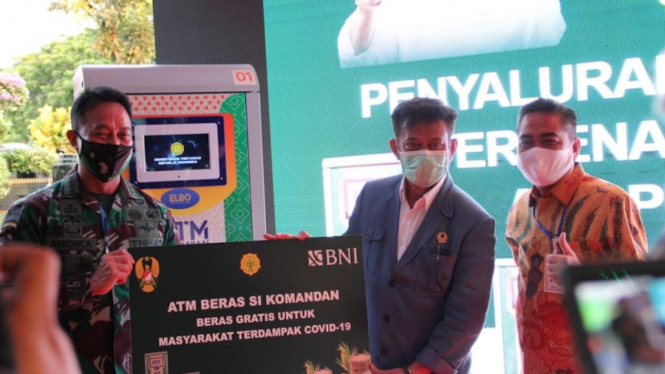 Mentan Syahrul Yasin Limpo saat meluncurkan ATM Pertanian Sikomandan.