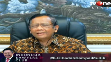 Menko Polhukam Mahfud MD berbicara di program ILC, Selasa 28 April 2020