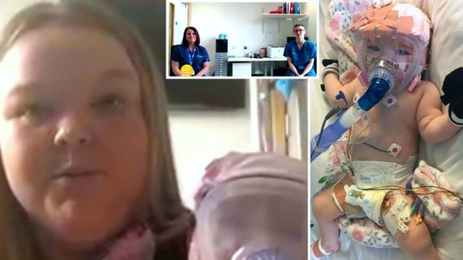 Erin, bayi perempuan 6 bulan berhasil berjuang sembuh usai positif terinfeksi COVID-19.