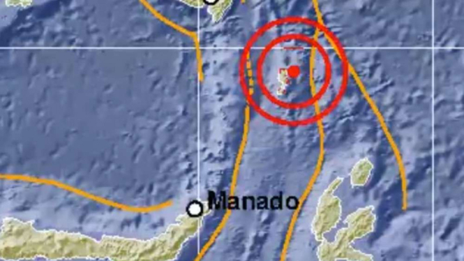 Gempa Bumi  di Kepulauan Talaud, Sulawesi Utara.