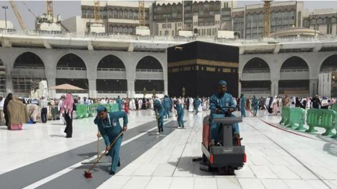 Ilustrasi Ka'bah di mekah tempat umat Islam memohon doa.