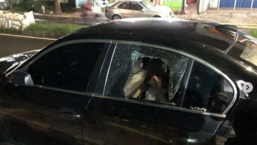 Mobil BMW e60 milik Dokter Tirta yang kacanya dibobol maling