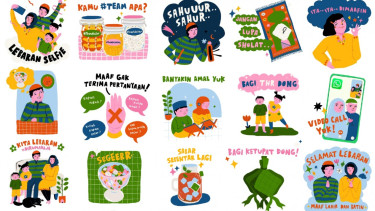 Stiker Ramadan di WhatsApp karya Diela Maharanie.