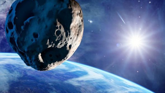 Asteroid mengintai Bumi.