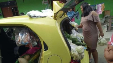 Mobil LCGC Honda Brio untuk berdagang sayur