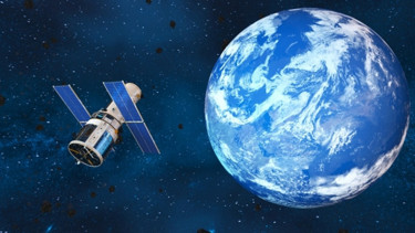 Satelit di luar angkasa.
