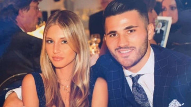 Sead Kolasinac dan istrinya, Bella