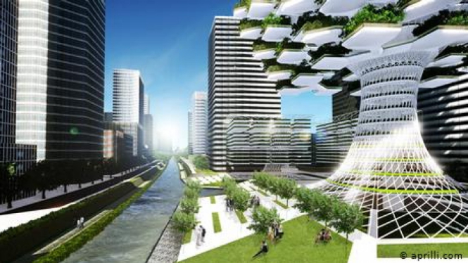 Ilustrasi kota pintar (smart city).