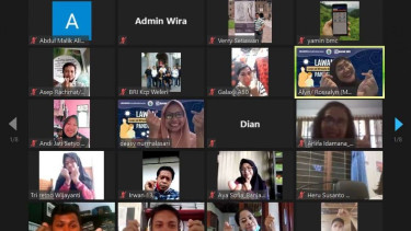Pelatihan virtual dari Bank BRI.
