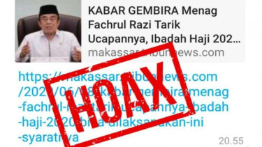 Kabar Menag cabut ucapan soal pembatalan haji 2020 dipastikan hoax.