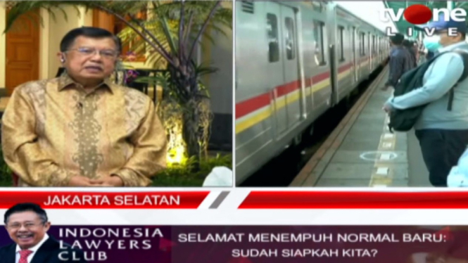 Jusuf Kalla berbicara di ILC Selamat Menempuh Normal Baru