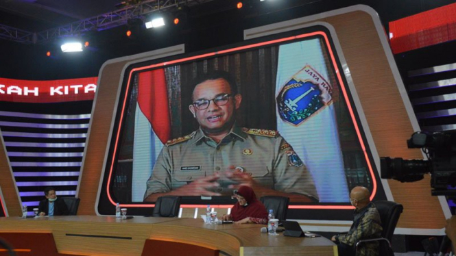 Gubernur DKI Jakarta Anies Baswedan di acara ILC tvOne, Selasa, 9 Juni 2020